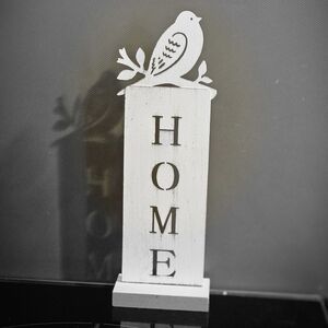 NWT - White Bird Home Metal Table-top Sign Decor